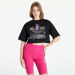 Dámské tričko adidas Originals Love Unites Crop-Trefoil Black