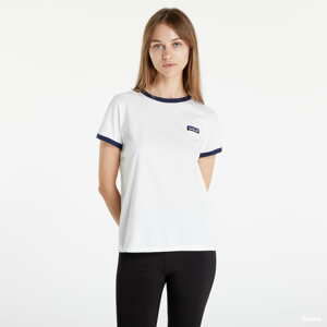 Dámské tričko Patagonia P-6 Label Organic Ringer Tee White