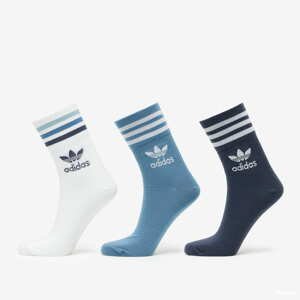 Ponožky adidas Originals Mid-Cut Crew Socks 3-Pairs bílé/modré/navy