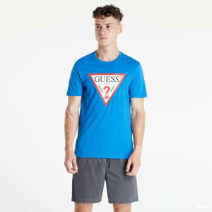 Tričko s krátkým rukávem GUESS Triangl Logo T-Shirt modré