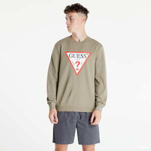 Mikina GUESS Triangl Logo Sweatshirt zelené