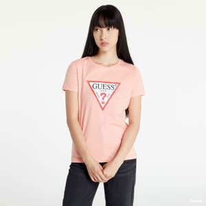 Dámské tričko GUESS Triangle Logo Tee Pink