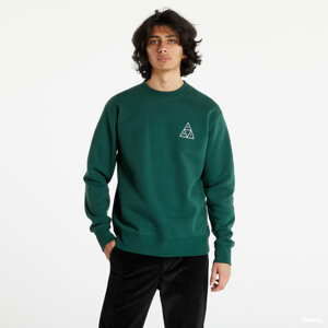 Pánské tričko HUF Essentials Triple Triangle Crew Forest Green