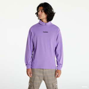 PLEASURES Gathering Turtle Neck Long Sleeve T-Shirt Fialové