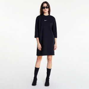 Šaty Nike Sportswear Phoenix Fleece 3/4-Sleeve Dress Black