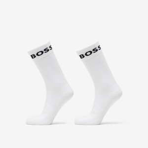 Ponožky Hugo Boss 2-Pack of Quarter-Length Socks in Stretch Fabric Bílé