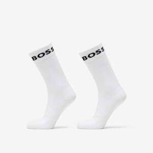 Ponožky Hugo Boss 2-Pack of Quarter-Length Socks in Stretch Fabric White