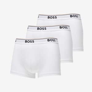 Hugo Boss 3-Pack of Stretch-Cotton Trunks With Logo Waistbands Bílé