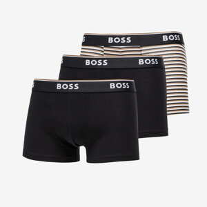 Hugo Boss 3-Pack of Stretch-Cotton Trunks With Logo Waistbands Černé