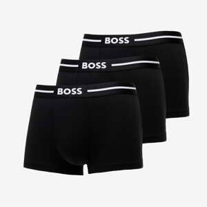 Hugo Boss 3-Pack of Stretch-Cotton Trunks With Logo Stripe Černé