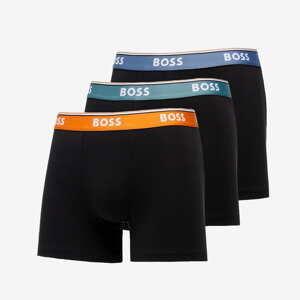 Hugo Boss 3-Pack of Stretch-Cotton Boxer Briefs With Logo Waistbands Černé