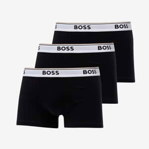 Hugo Boss 3-Pack of Stretch-Cotton Trunks With Logo Waistbands Černá