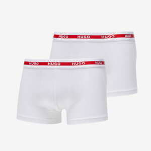 Hugo Boss 2-Pack Logo-Waistband Trunks Bílé