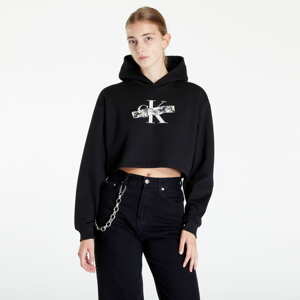 Dámská mikina CALVIN KLEIN JEANS Cropped Hoodie Black