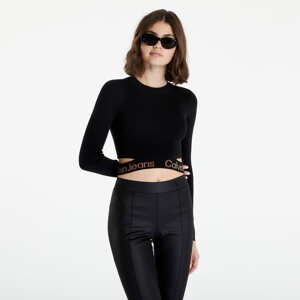 Dámský top CALVIN KLEIN JEANS Cut Out Logo Tape Jumper Black