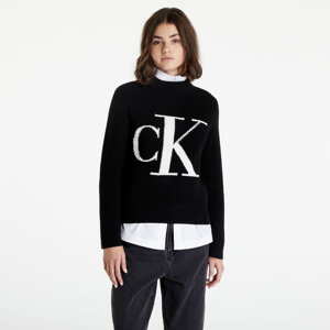 Dámský svetr CALVIN KLEIN JEANS Relaxed Organic Cotton Logo Jumper Black