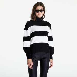 Dámský svetr CALVIN KLEIN JEANS Organic Cotton Roll Neck Jumper Black / White