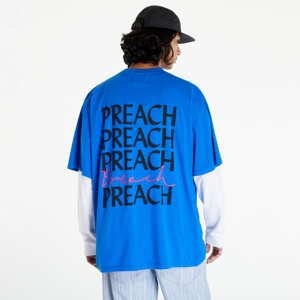 Tričko s krátkým rukávem PREACH Logo Wording T-Shirt GOTS Blue