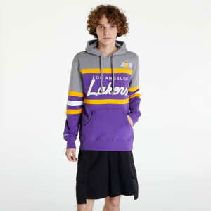 Mikina Mitchell & Ness Head Coach Hoodie Los Angeles Lakers Fialová/Šedá