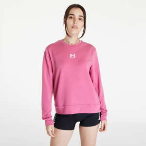 Dámské tričko s dlouhým rukávem Under Armour Rival Terry Crew T-Shirt Pink