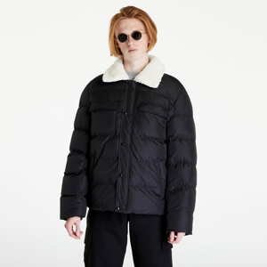 Pánská zimní bunda Urban Classics Sherpa Collar Padded Shirt Jacket Black