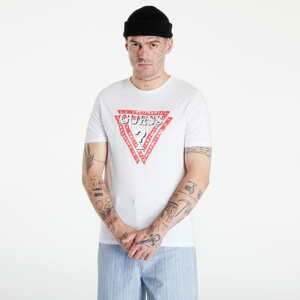 Tričko s krátkým rukávem GUESS Triangle Logo T-shirt White