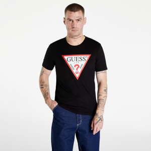 Tričko s krátkým rukávem GUESS Triangle Logo T-shirt Black