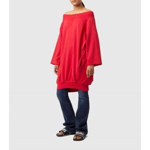 Šaty diesel d-akuoket-rib dress červená xxs