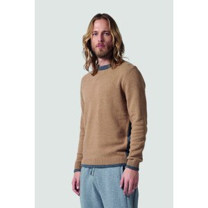 Svetr la martina man tricot crew neck wool/cashmere hnědá m