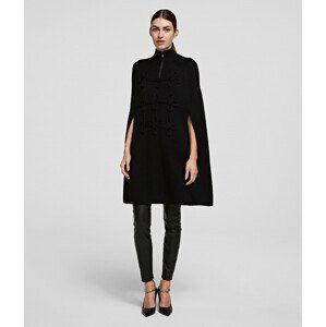 Svetr karl lagerfeld soutache knit cape černá xs