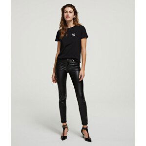 Kalhoty karl lagerfeld skinny metallic denim pants černá 24