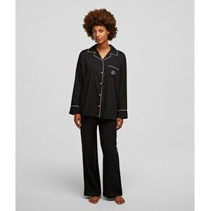 Pyžamové kalhoty karl lagerfeld pyjama pants černá s