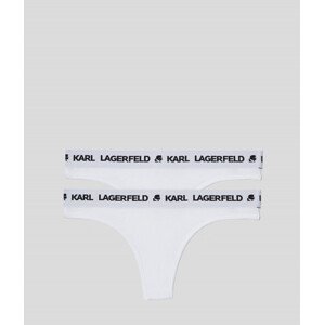 Spodní prádlo karl lagerfeld logo thong set 2-pack bílá l