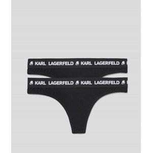 Spodní prádlo karl lagerfeld logo thong set 2-pack černá xl