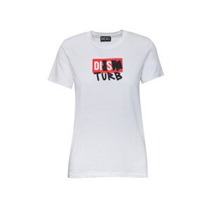 Tričko diesel t-sily-b6 t-shirt bílá xs