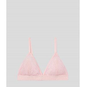 Spodní prádlo karl lagerfeld lace triangle bra růžová s