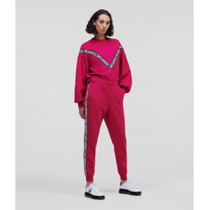 Tepláky karl lagerfeld double jersey logo pants růžová l