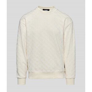 Mikina karl lagerfeld unisex allover kl flock sweat bílá m