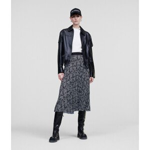 Sukně karl lagerfeld k print pleated skirt černá 42