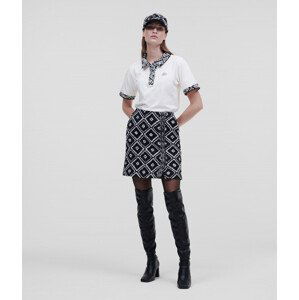 Sukně karl lagerfeld boucle wrap skirt černá 38