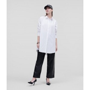 Košile karl lagerfeld embellished tunic shirt bílá 42