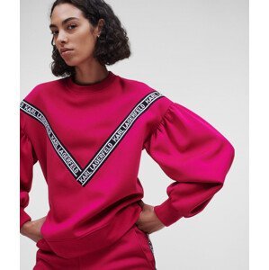 Mikina karl lagerfeld bi-colour logo sweatshirt růžová l