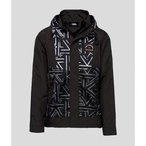 Bunda karl lagerfeld unisex print athleisure parka černá s