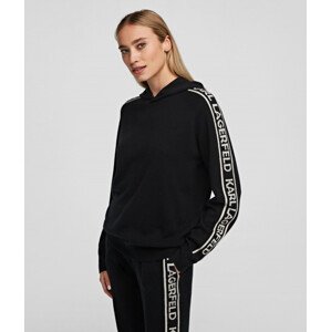 Mikina karl lagerfeld unisex cashmere hoodie černá s