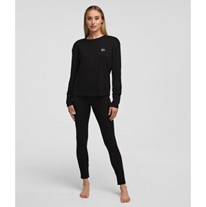 Pyžamo - set karl lagerfeld t-shirt & leggings travel set černá s