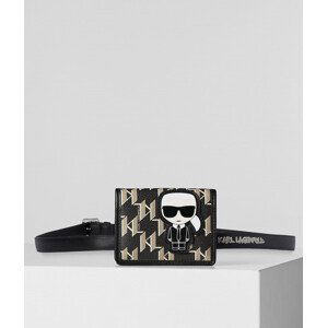 Opasek karl lagerfeld k/ikonik monogram pocket belt černá m