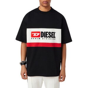 Tričko diesel t-streap-division t-shirt černá xl