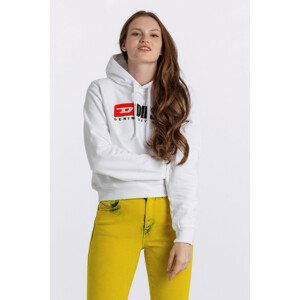 Mikina diesel f-reggy-hood-div sweat-shirt bílá m