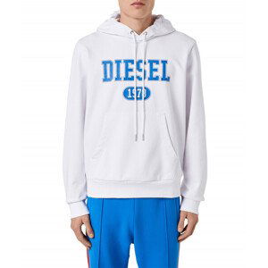 Mikina diesel s-ginn-hood-k25 sweat-shirt bílá s