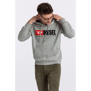 Mikina diesel s-ginn-hood-div sweat-shirt šedá s